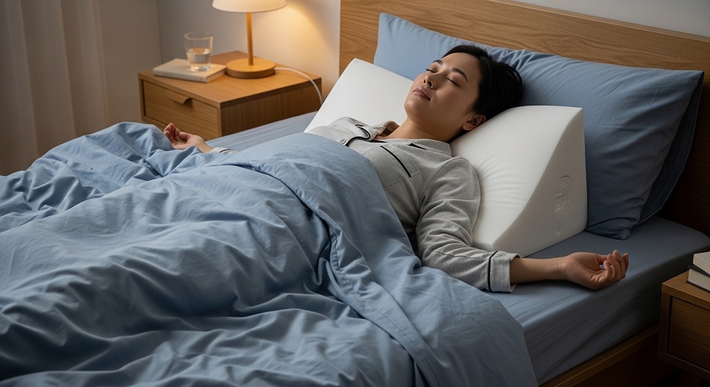 How to Adjust Your Sleeping Position Using a Wedge Pillow