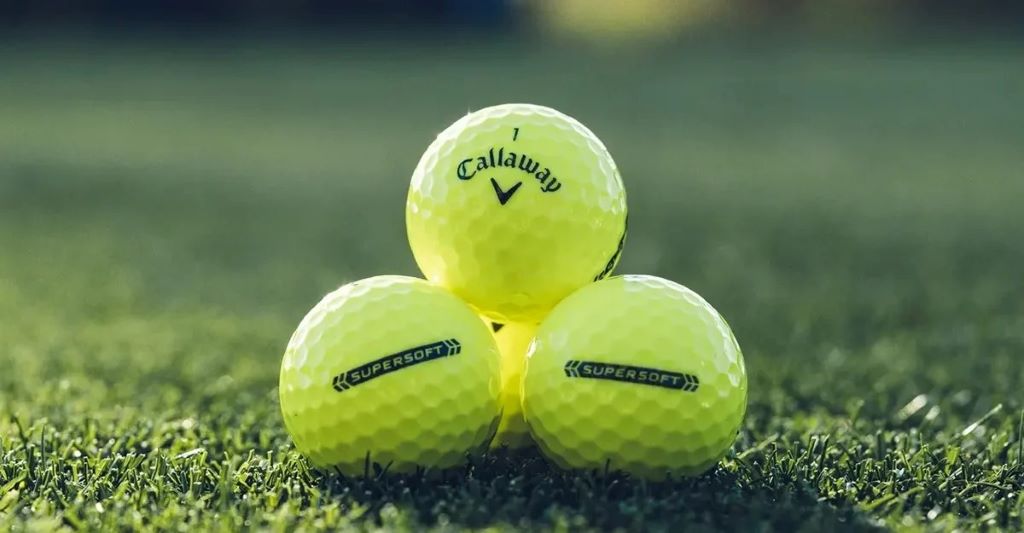 Close-up of a high-performance golf ball showing advanced dimple pattern and urethane cover design