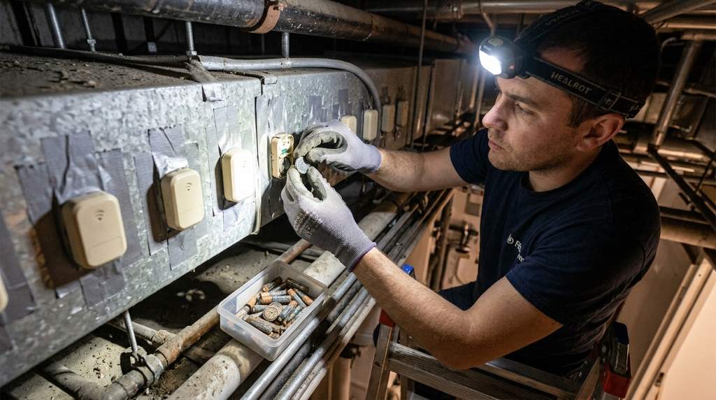 Battery-free IoT sensor network for smart building monitoring